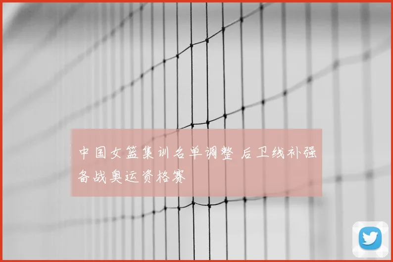 中国女篮集训名单调整 后卫线补强备战奥运资格赛